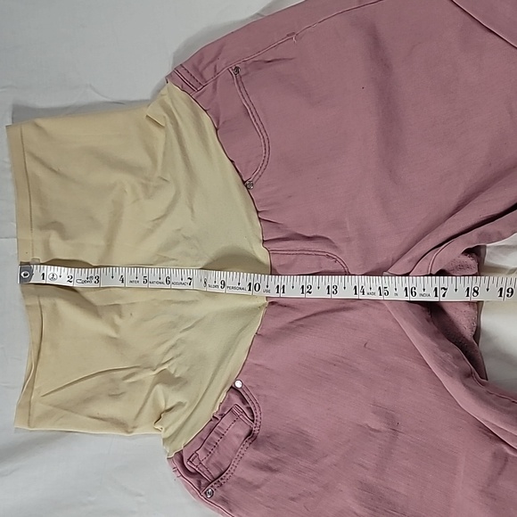 Flutter & Kick Maternity Skinny Ankle Jeans size 12 Rose Pink - Picture 8 of 16